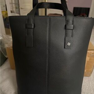 Samsonite Black Leather Backpack